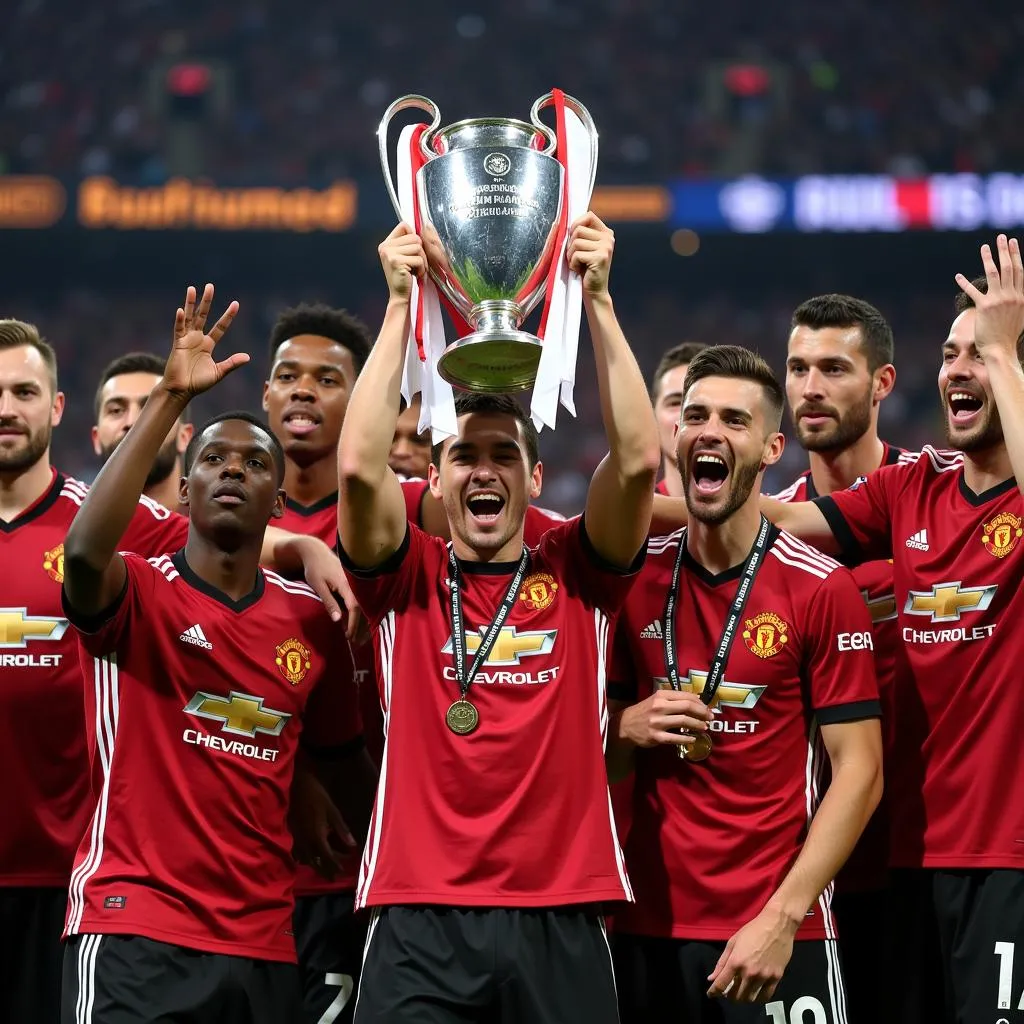 Manchester United ăn mừng chiến thắng