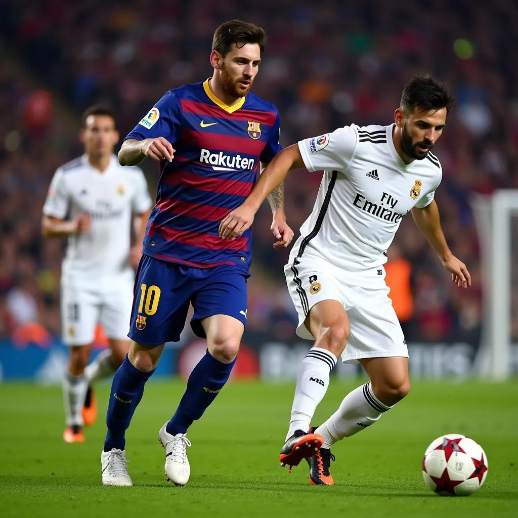 Messi đối đầu Real Madrid