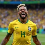 Neymar ăn mừng bàn thắng