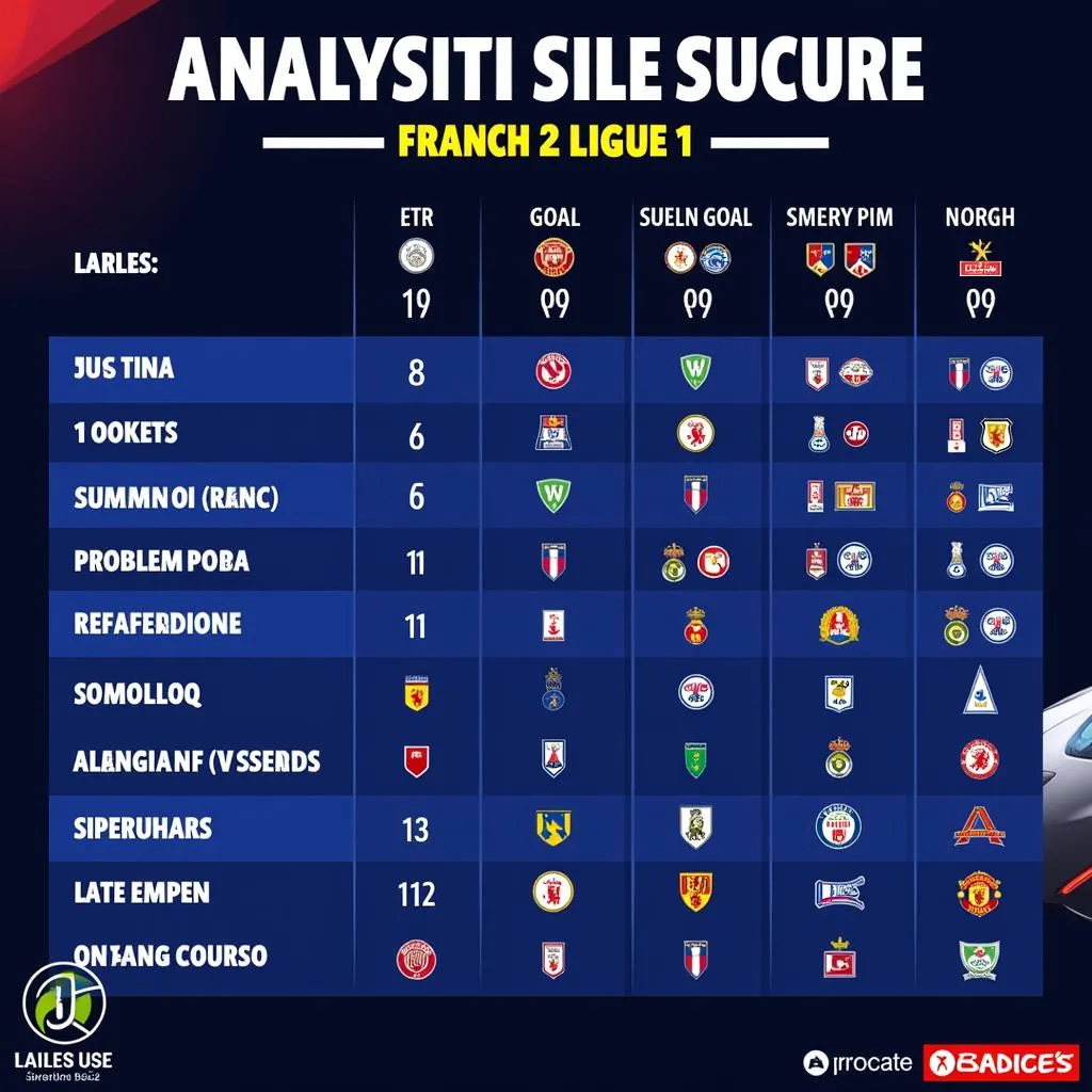 Phân tích chi tiết bảng xếp hạng giải vô địch Pháp