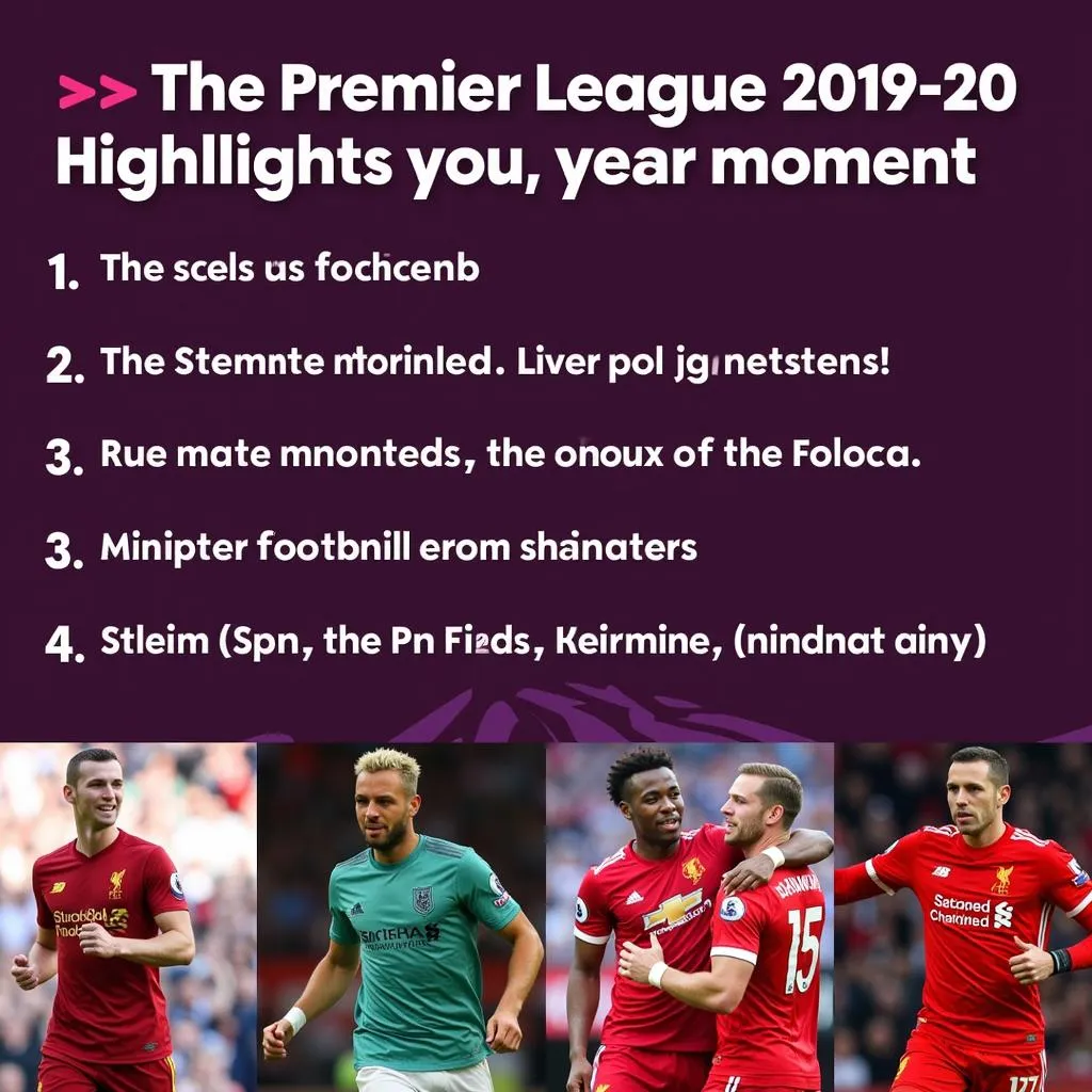 Mùa Giải Premier League 2019-20 với nhiều khoảnh khắc đáng nhớ