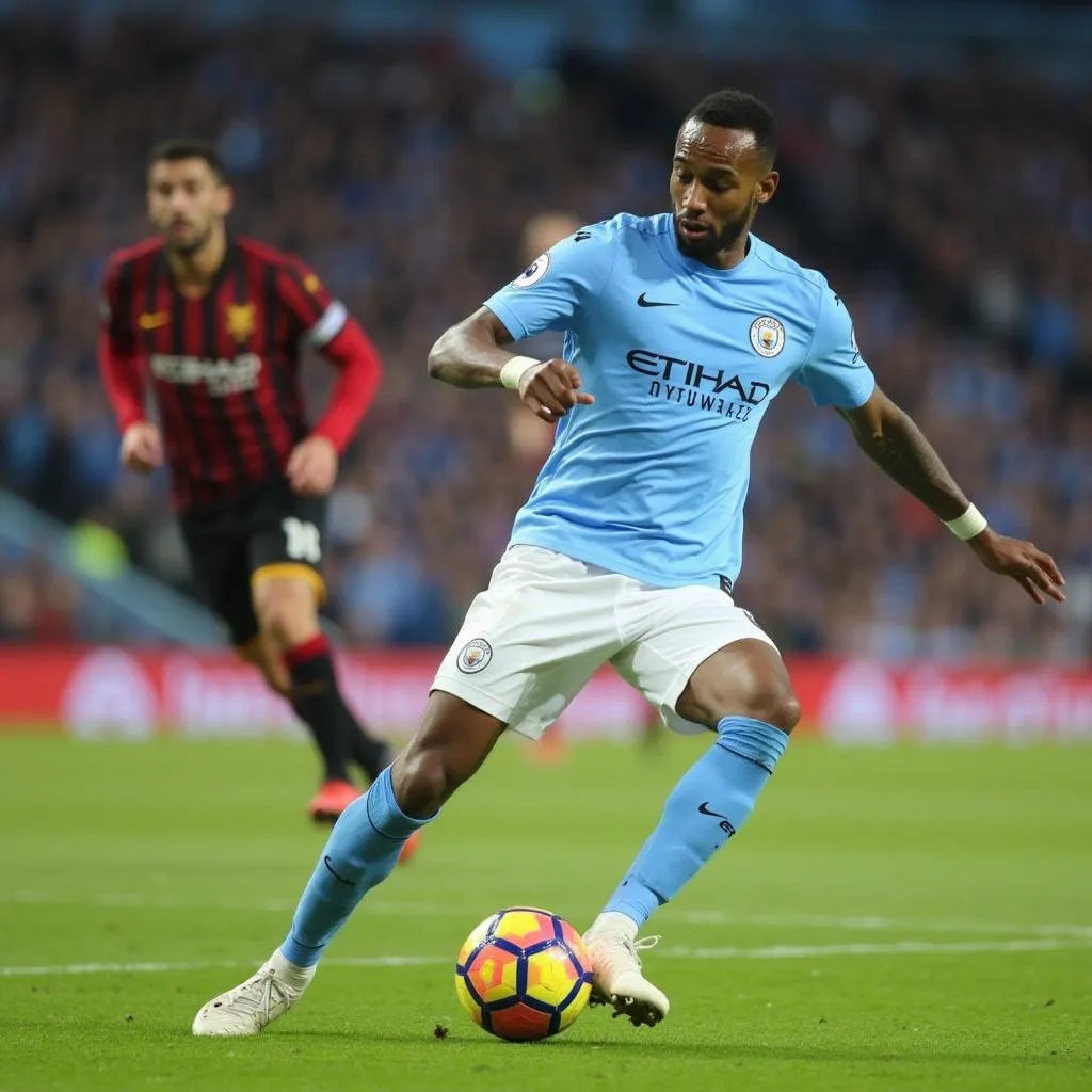 Raheem Sterling ghi bàn mở tỷ số cho Man City