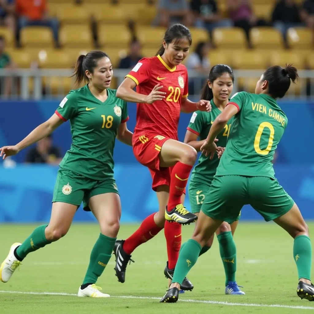 Ảnh trận đấu giữa U23 Việt Nam và U23 Pakistan tại Asiad 2018