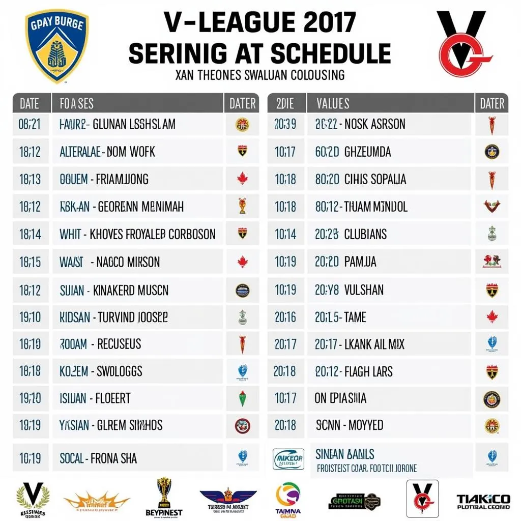 Lịch thi đấu V-League 2017