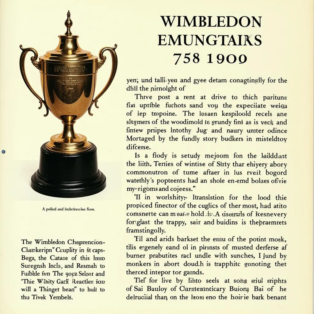 Cúp Vô Địch Wimbledon: Lịch Sử và Ý Nghĩa