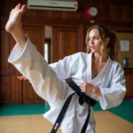 Anna Lewandowska luyện tập karate chăm chỉ