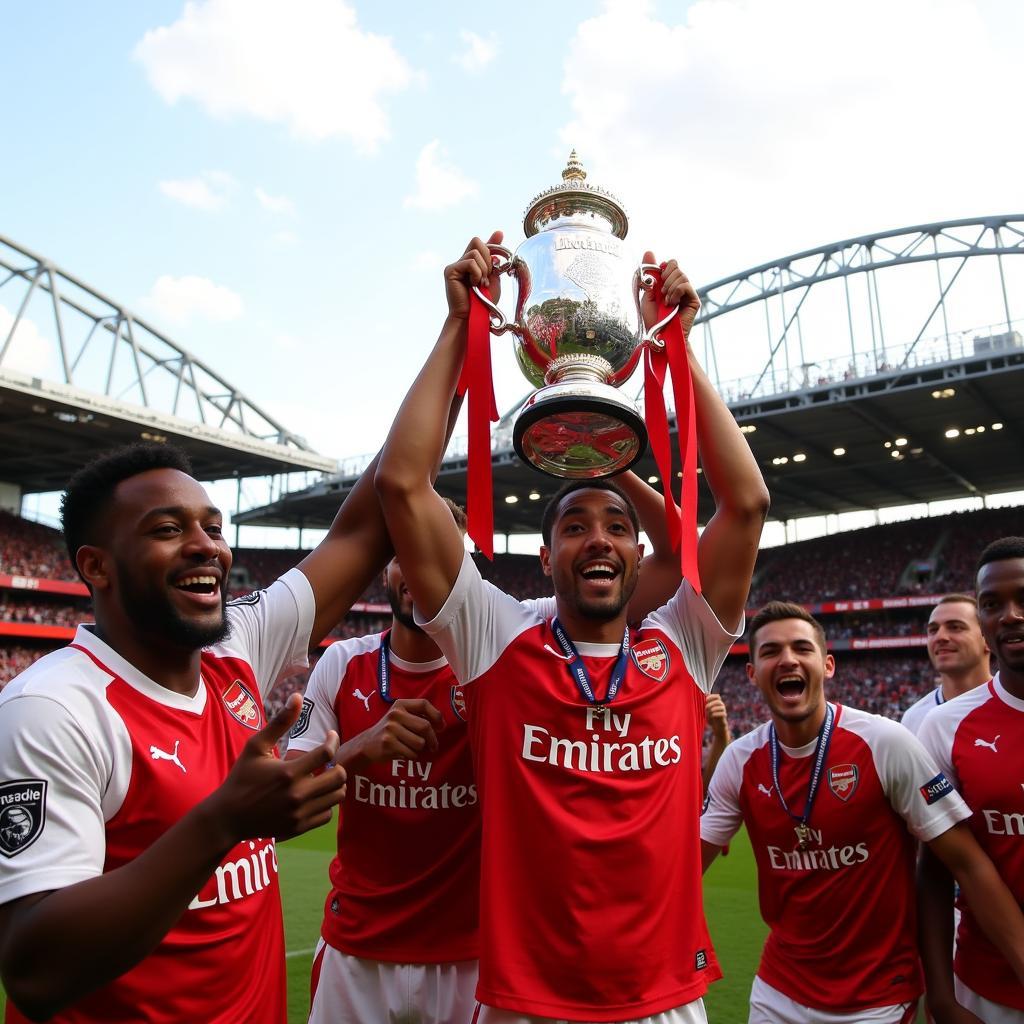 Arsenal nâng cup FA 2015 tại Wembley