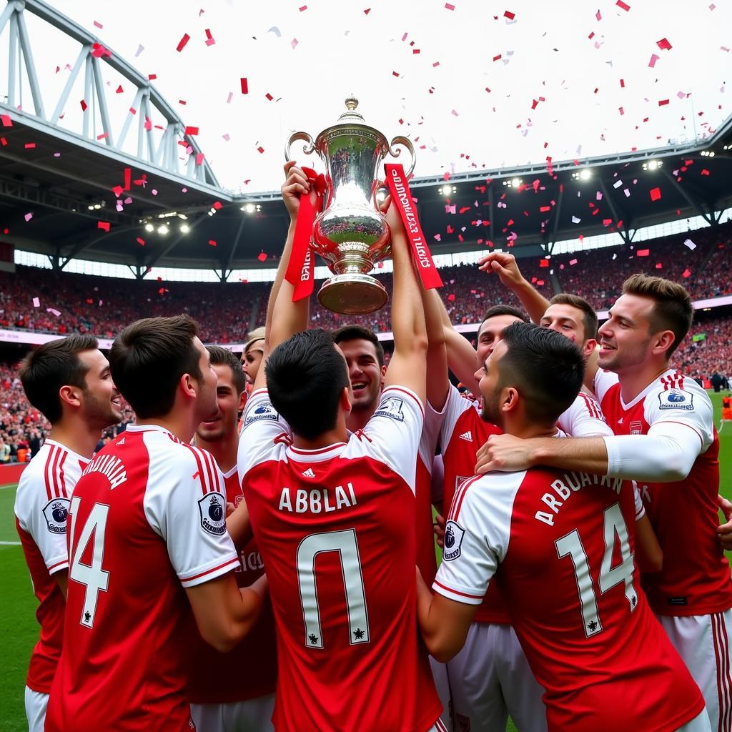 Arsenal nâng cúp FA 2016 trên sân Wembley