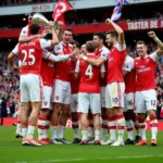 Arsenal vô địch FA Cup 2016 ăn mừng chiến thắng