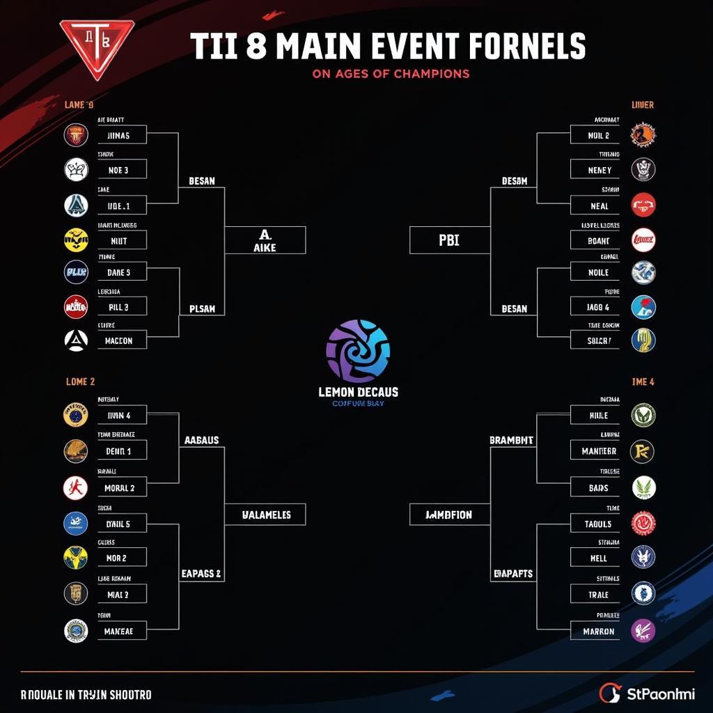 Bảng lịch thi đấu chi tiết của TI8 Main Event