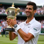 Djokovic nâng cúp vô địch Wimbledon 2019