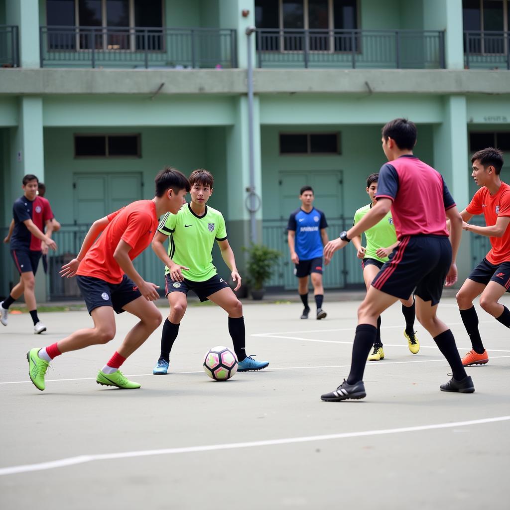 Đội tuyển futsal Việt Nam tập luyện