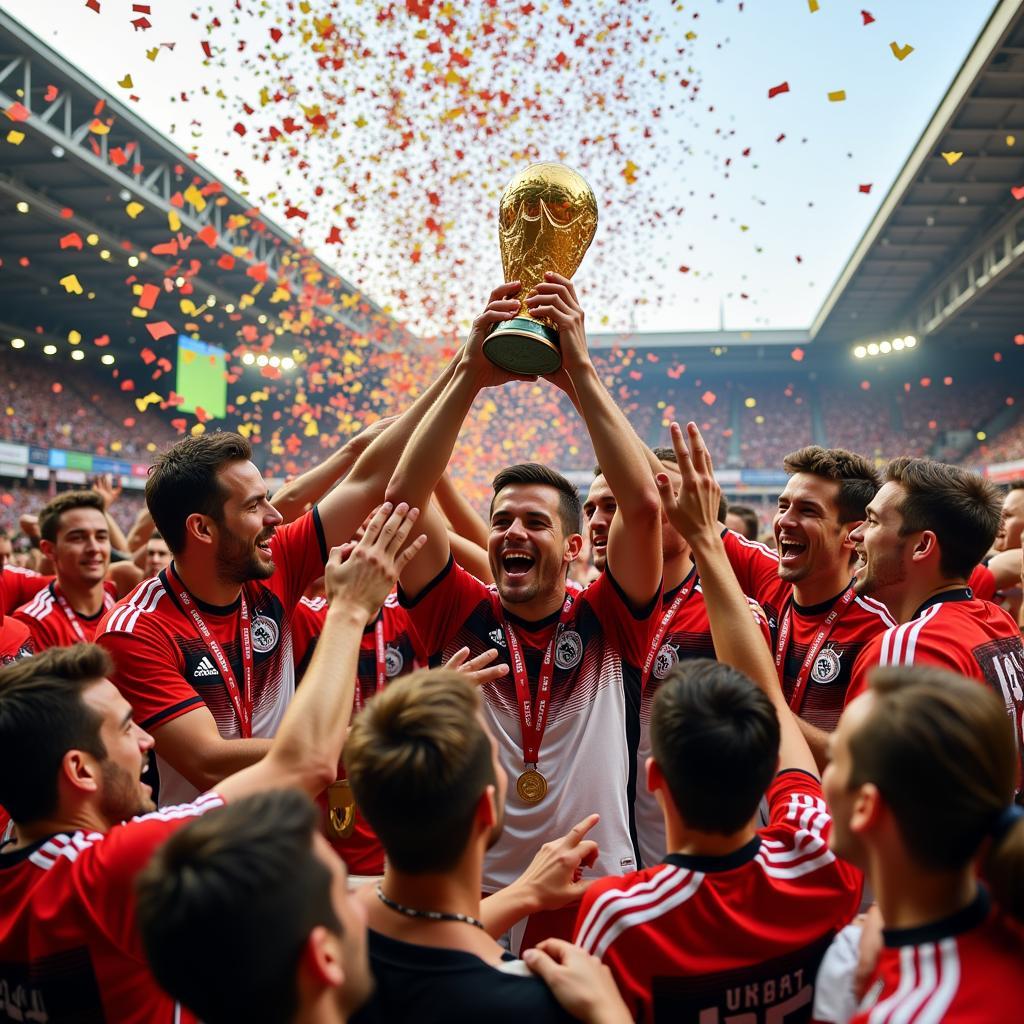 Đức nâng cúp vô địch World Cup 2014