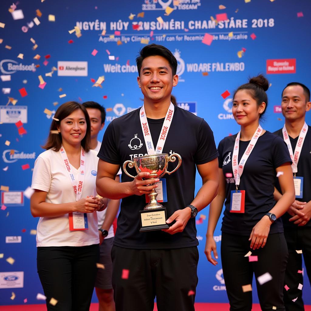 Nguyễn Hữu Quang Nhật nhận giải thưởng vô địch Olympia 2018