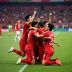 Hà Nội FC ăn mừng chiến thắng Siêu cúp 2019