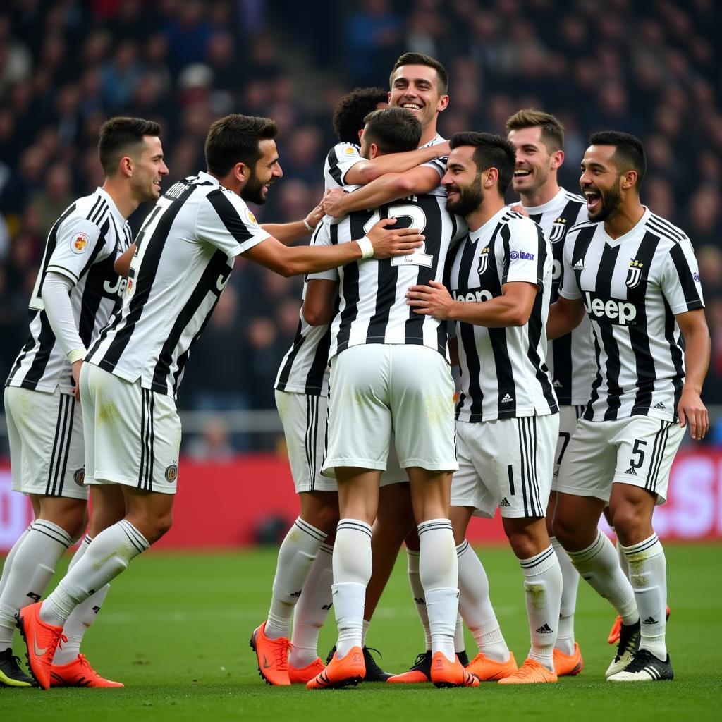 Juventus ăn mừng chiến thắng