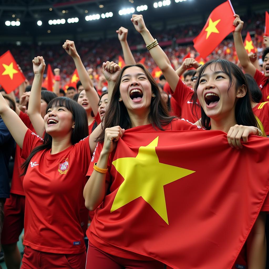 Niềm vui vỡ òa của khán giả Việt Nam sau chiến thắng lịch sử tại Asiad 2018