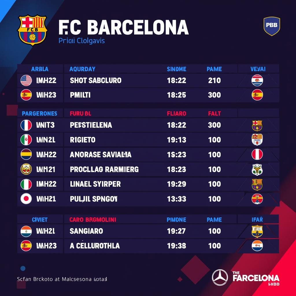 Lịch thi đấu Barca tháng 4