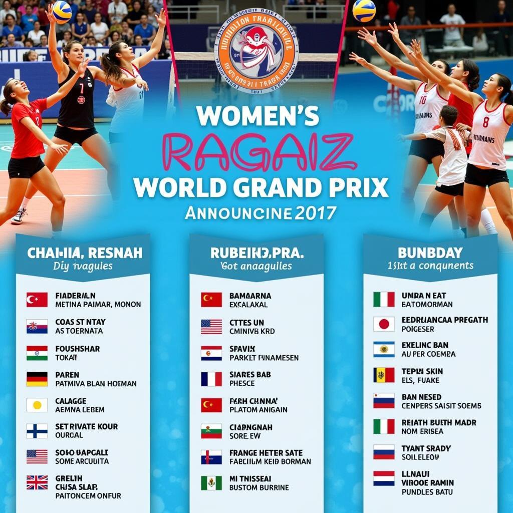 Lịch thi đấu bóng chuyền nữ World Grand Prix 2017