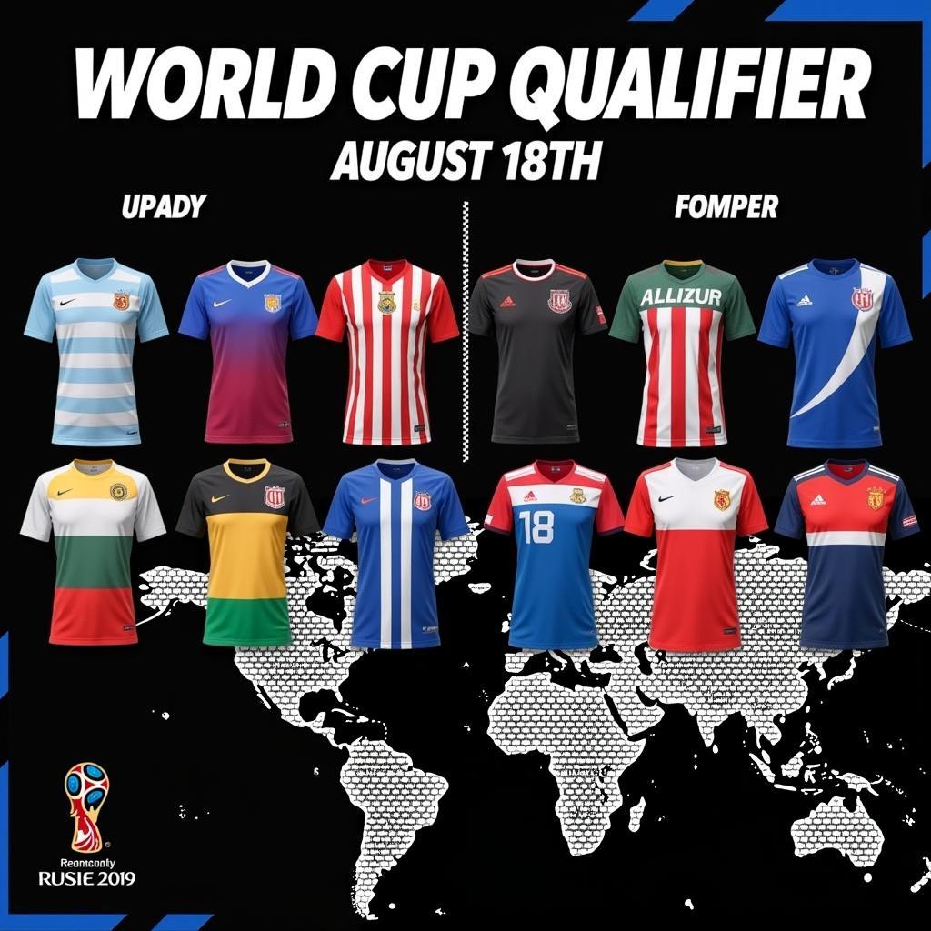 Lịch thi đấu bóng đá 18/8 vòng loại World Cup