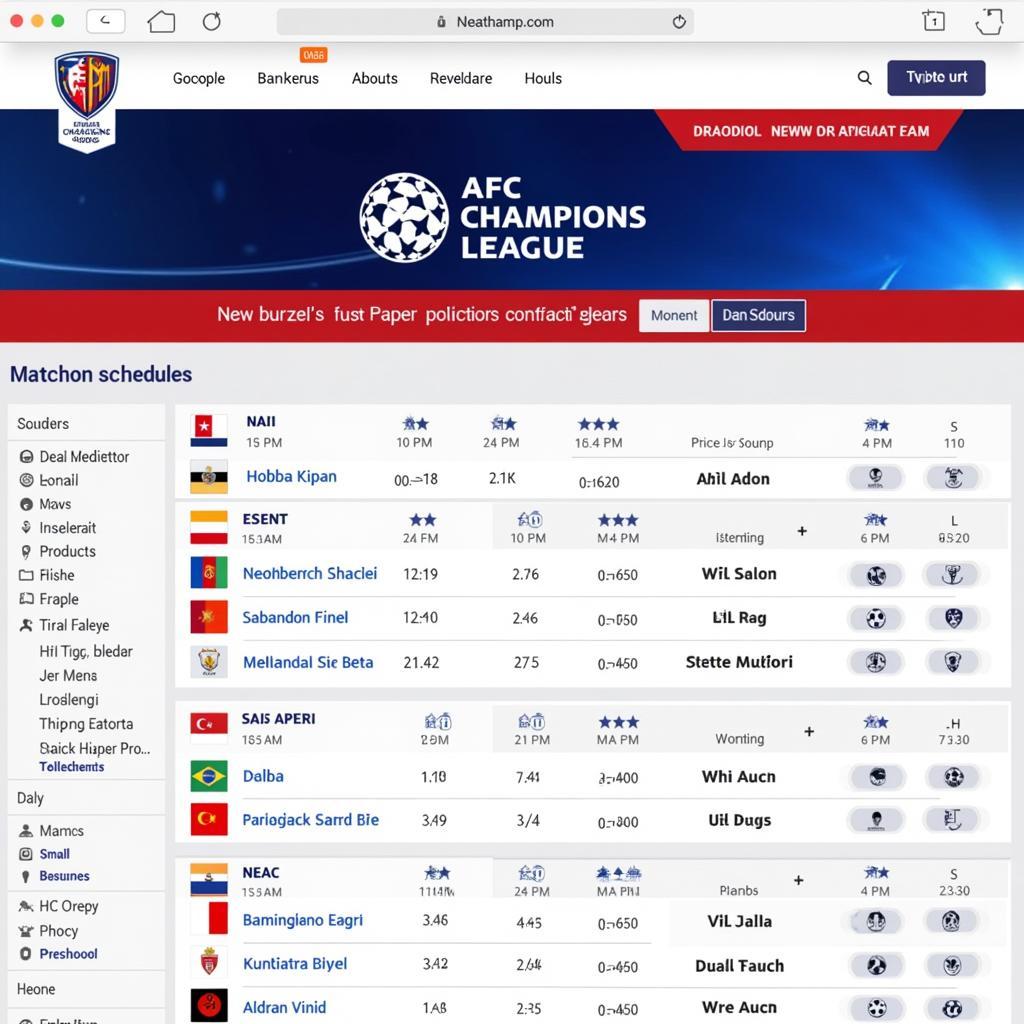 Lịch thi đấu AFC Champions League: Cập nhật mới nhất