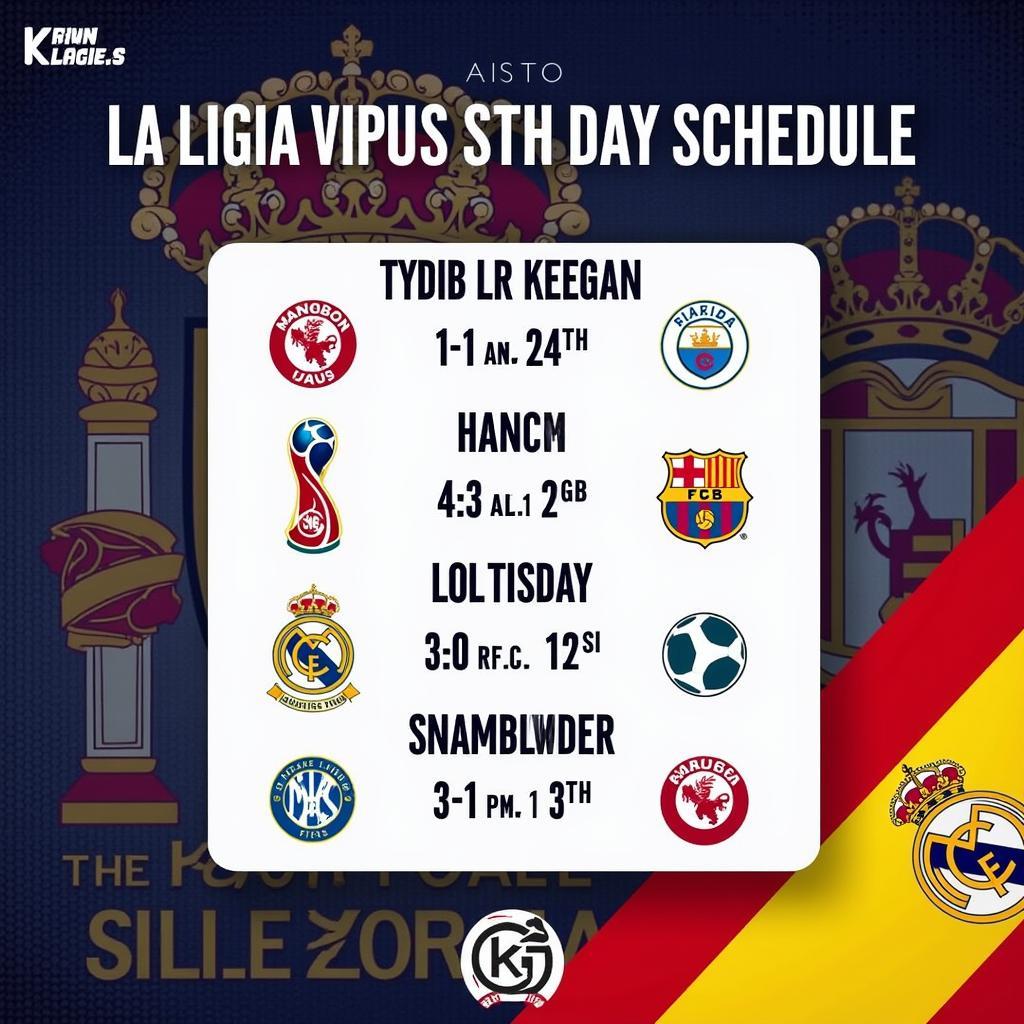 Lịch thi đấu bóng đá hôm nay K+ La Liga