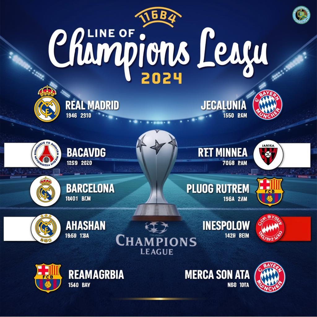 Lịch thi đấu Champions League 2024: Đối đầu giữa các ông lớn