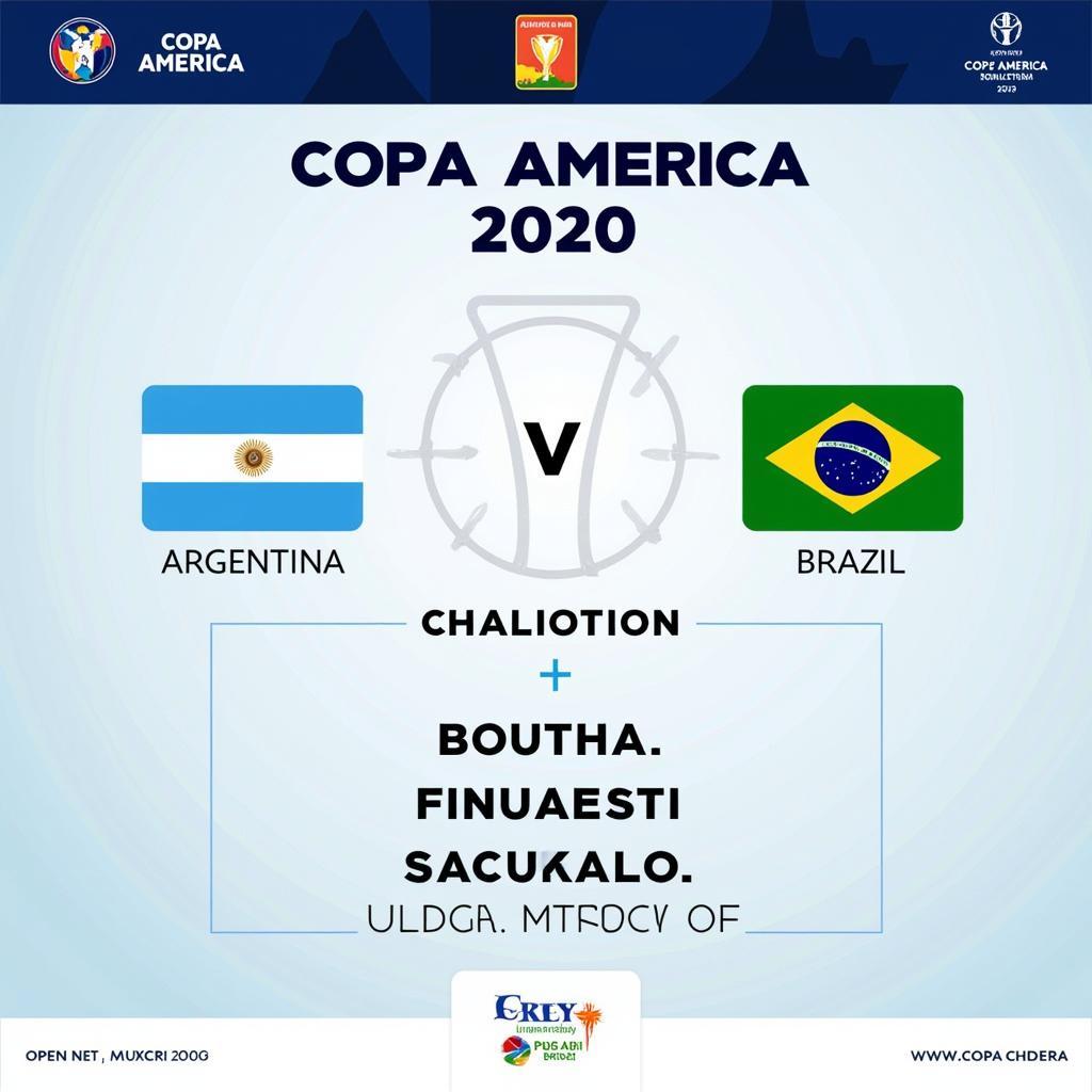 Lịch thi đấu Copa America 2020: Argentina vs Brazil