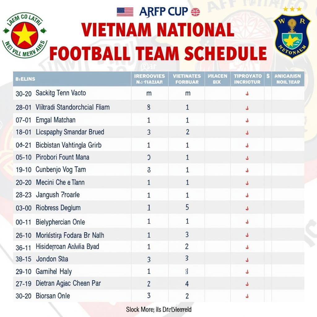 Lịch thi đấu đội tuyển Việt Nam AFF Cup