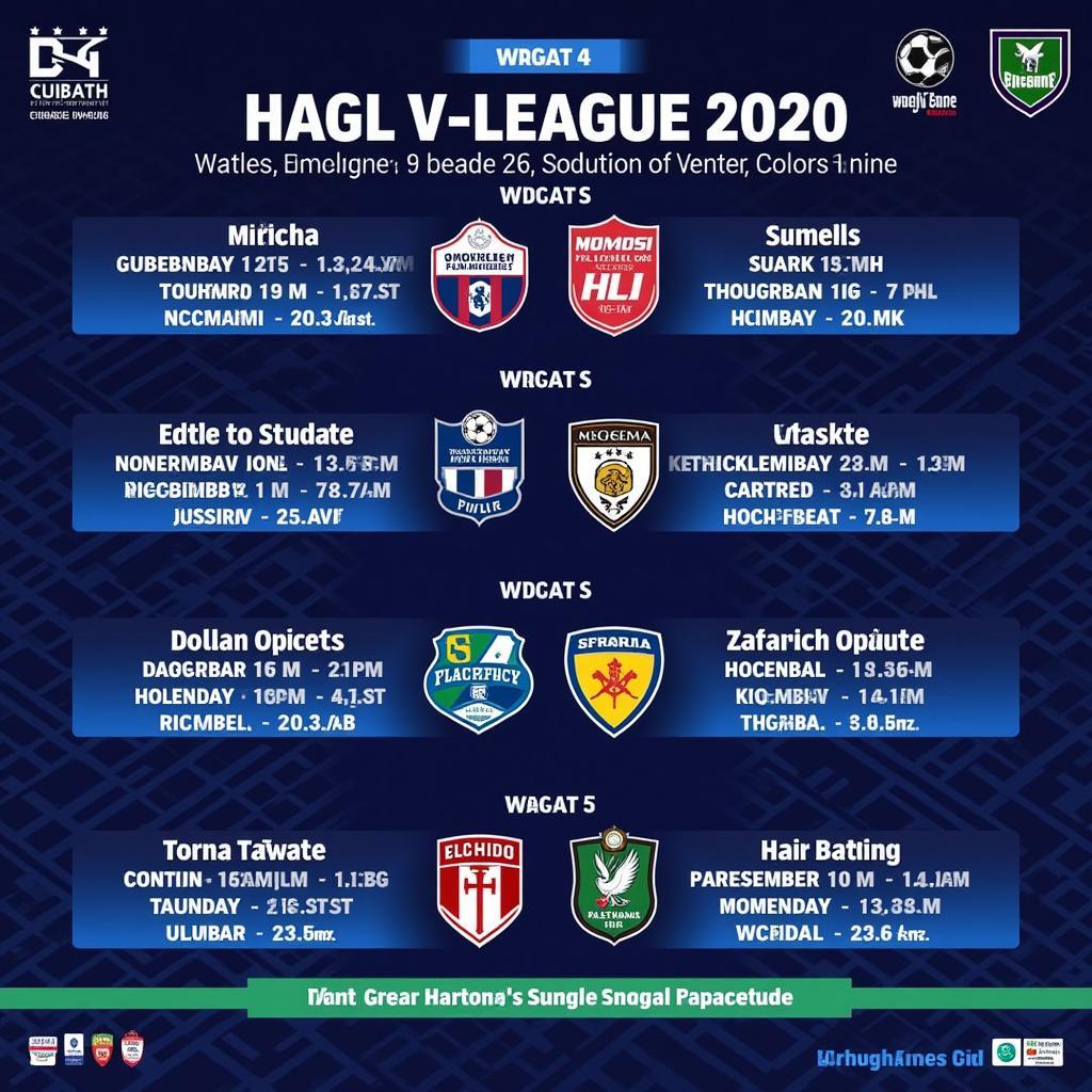 Lịch thi đấu HAGL V-League 2020 - Infographic