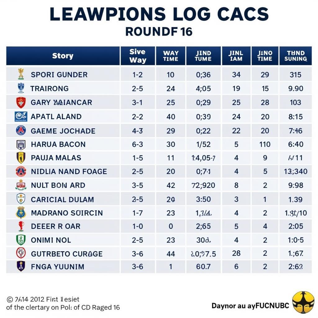 Lịch thi đấu chi tiết lượt về vòng 1/8 Champions League