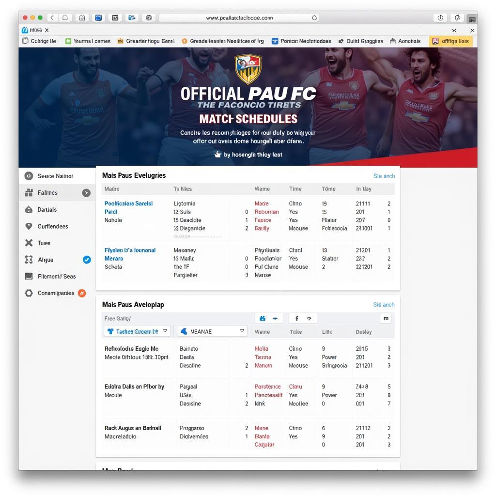 Lịch thi đấu Pau FC hôm nay trên website chính thức