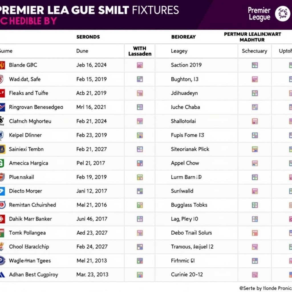 Lịch thi đấu Premier League 2024