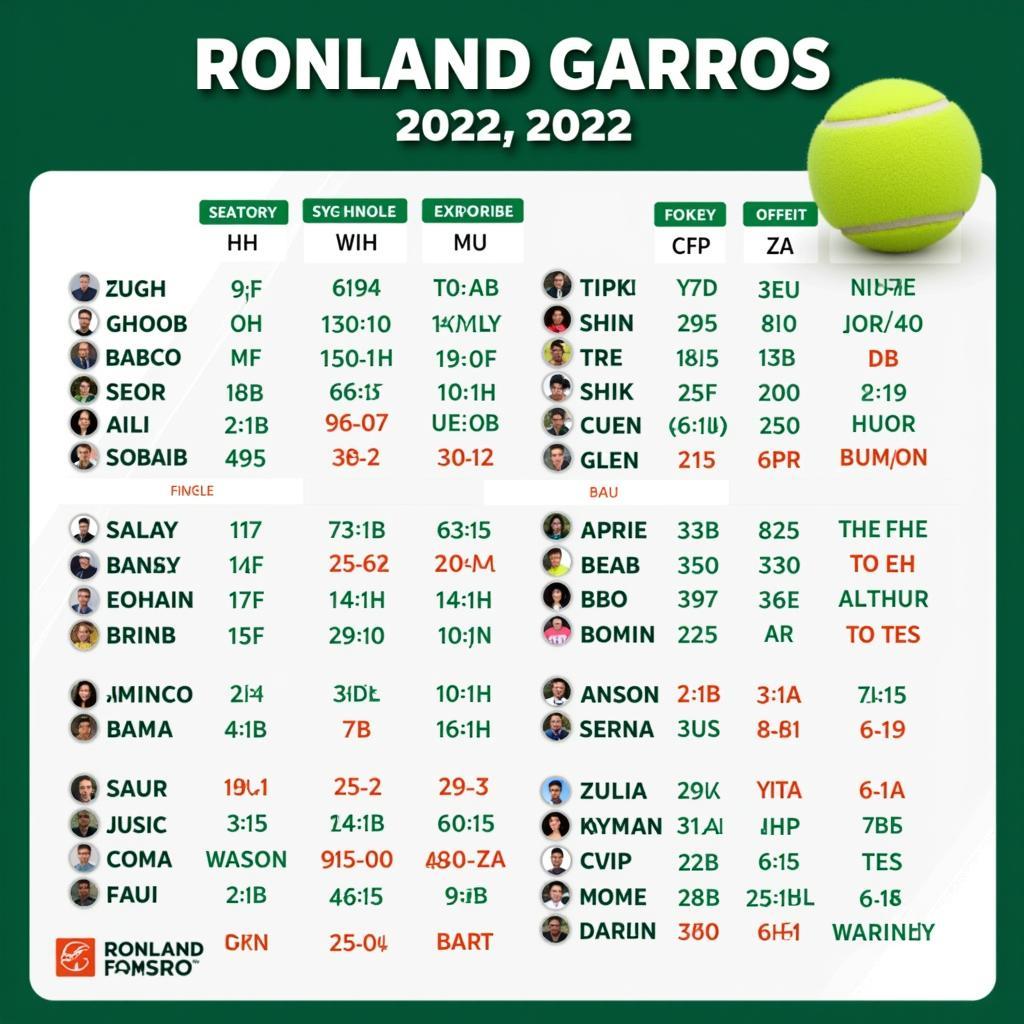 Lịch thi đấu Roland Garros 2022 chi tiết