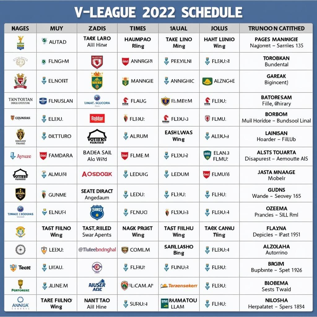 Lịch thi đấu V-League 2022 chi tiết