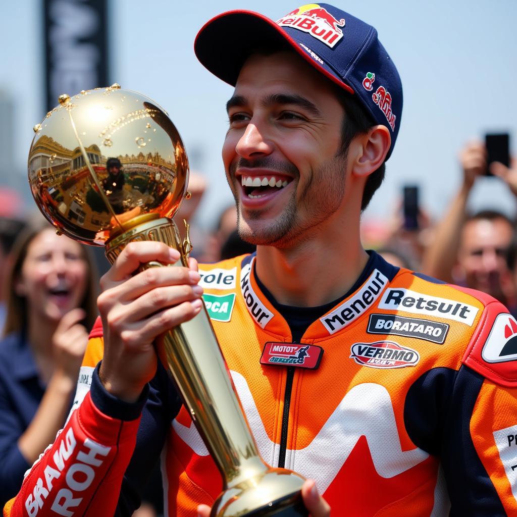 Marc Marquez nâng cup vô địch MotoGP