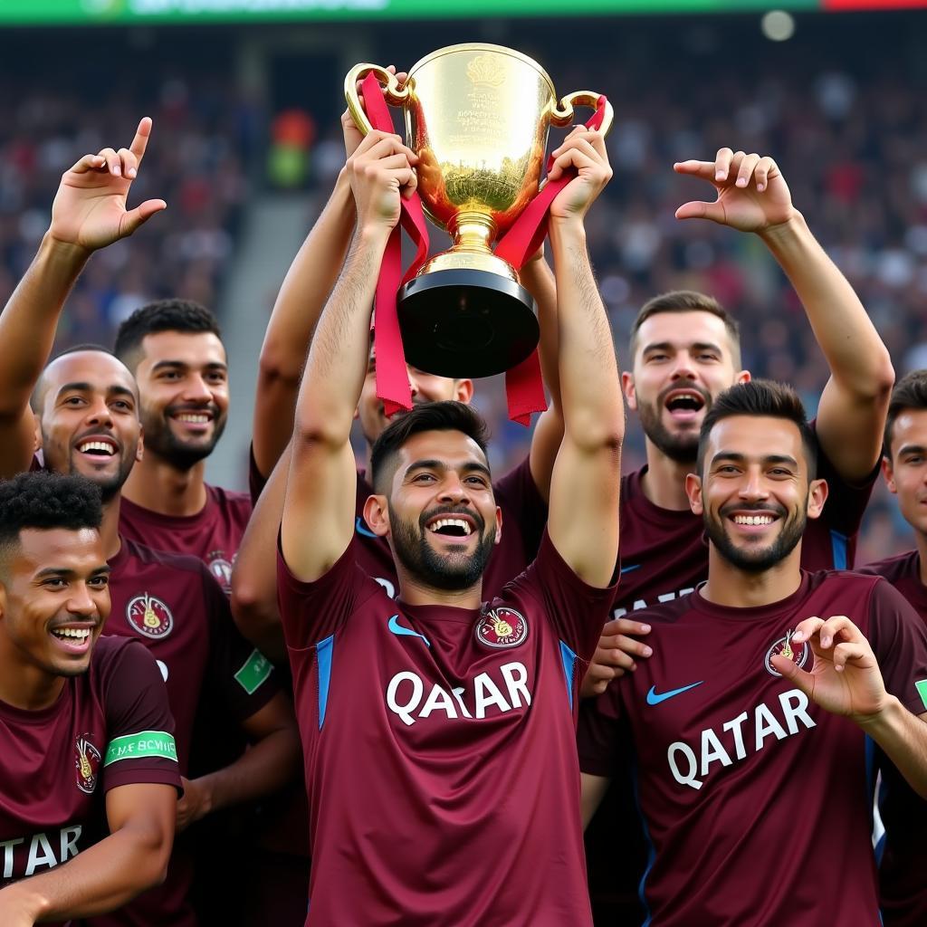 Qatar ăn mừng vô địch Asian Cup 2019