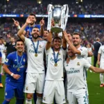 Real Madrid vô địch Champions League 2017, ăn mừng chiến thắng.