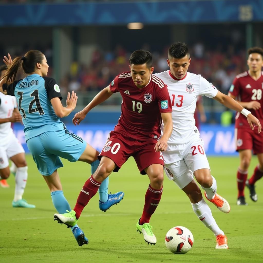 Vòng bảng U19 Đông Nam Á 2019 sôi động với những pha bóng kịch tính