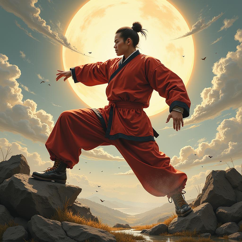 Wushu vô địch vượt qua khó khăn