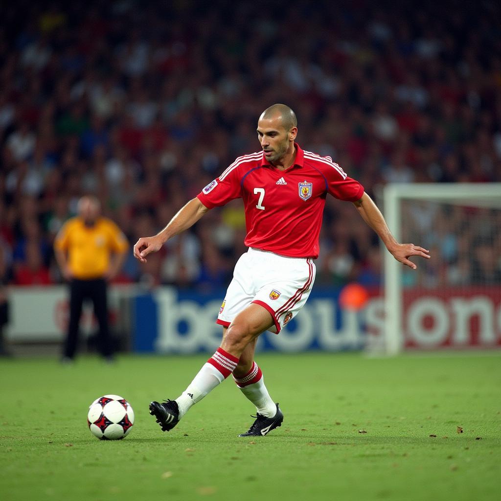 Zidane ghi bàn quyết định từ chấm phạt đền ở phút 117 trong trận bán kết Euro 2000.